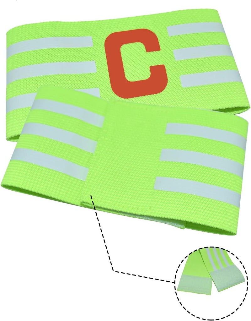 FUNAUPGO Sports Captain C Arm Band for Team Training, Unisex Elastic Soccer Captain Armband Adjustable Outdoor Football Player Captain's ArmBands for Adult - Image 2